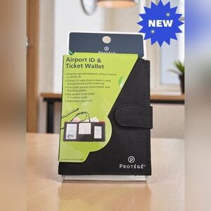 New Protégé Black Airport ID & Ticket Wallet